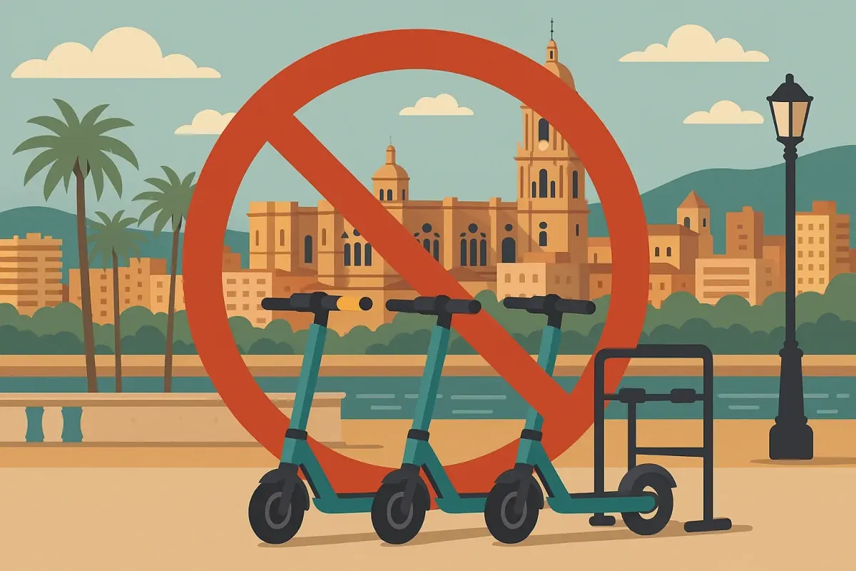 Málaga stoppar uthyrning av elsparkcyklar – början på slutet för elscootrar i Spanien 2025?